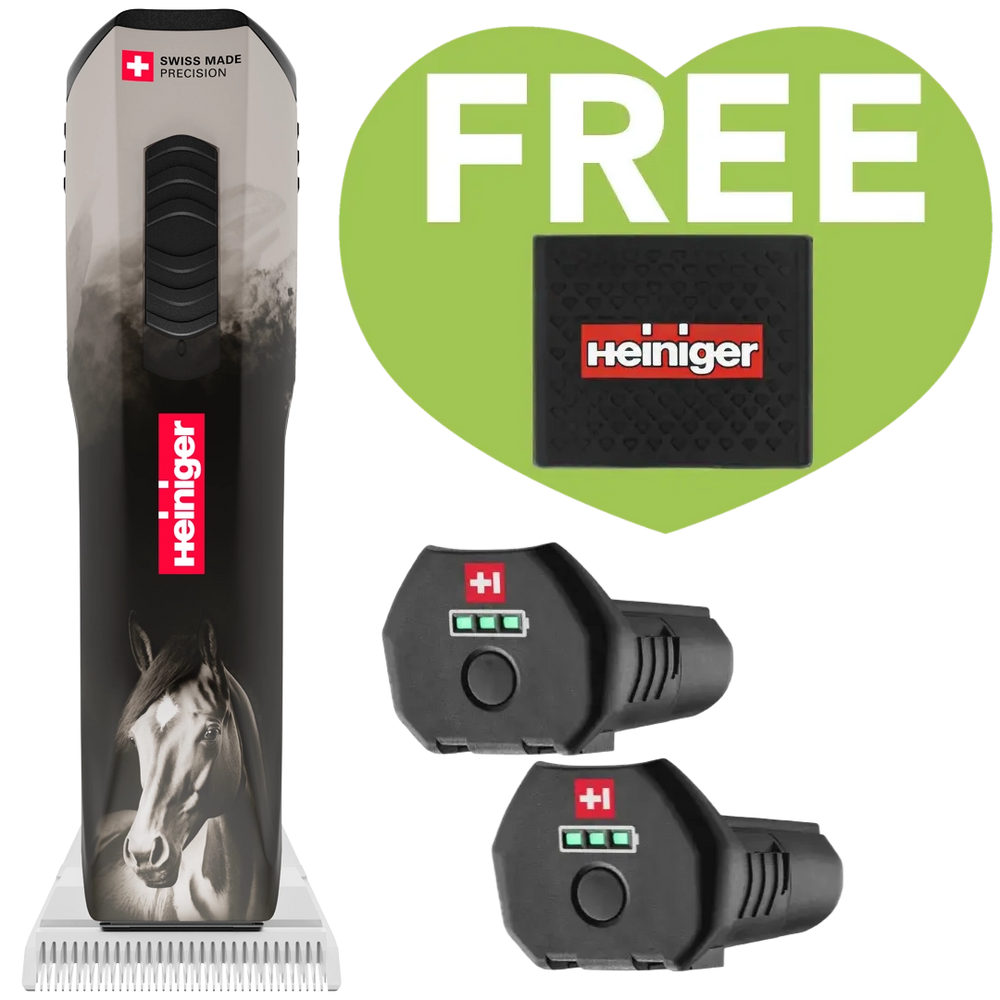 Pre-Order Opal Horse Cordless Clipper with Two Batteries with Free Clipper Grip by Heiniger