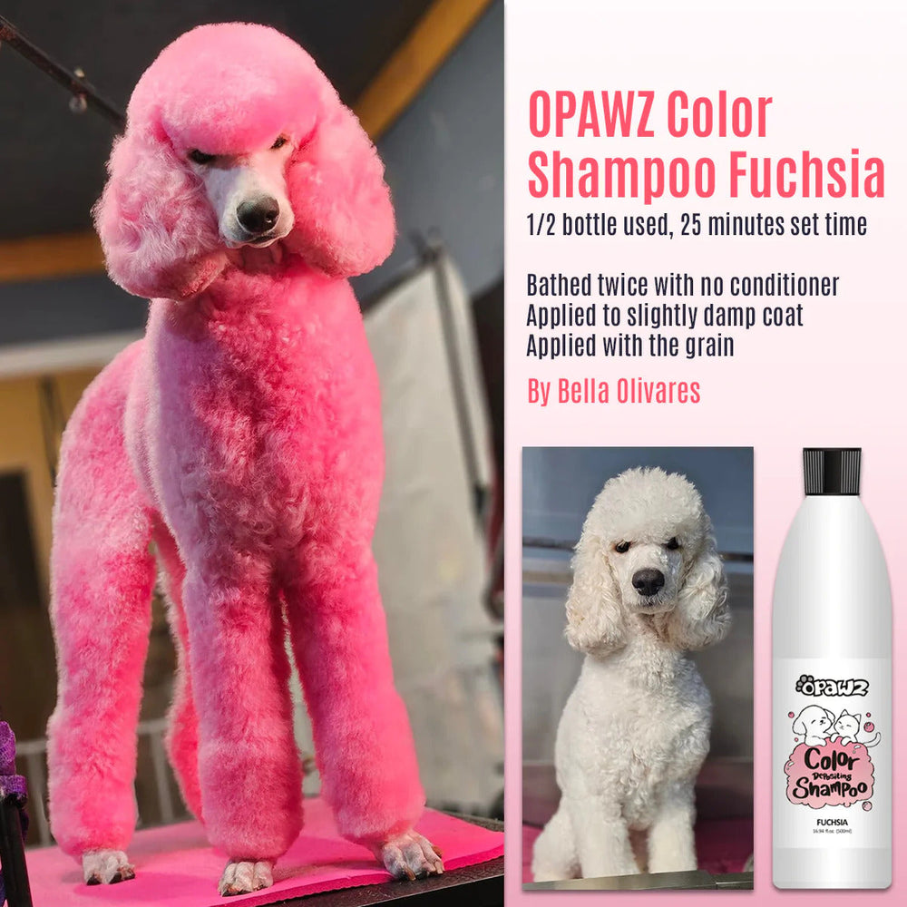 opawz color depositing shampoo fuschia 17oz