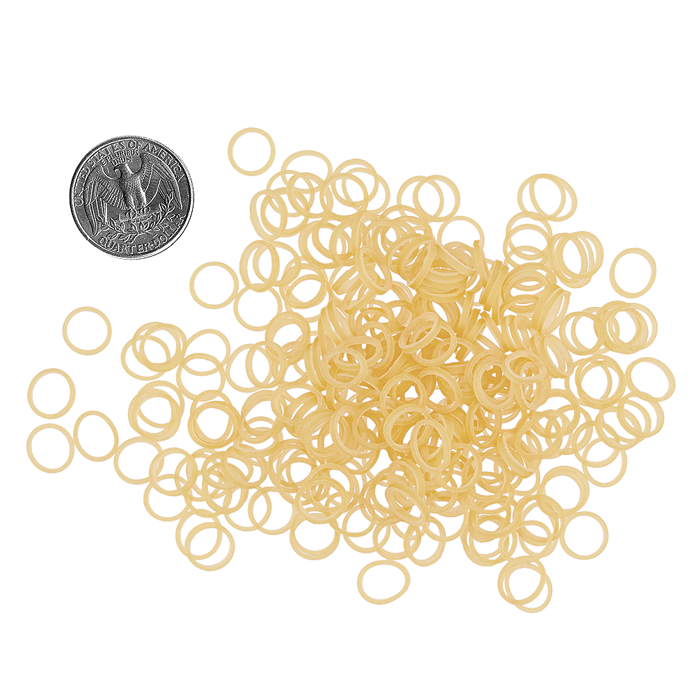 pawmarks latex dog hair bands 5/16" medium weight clear