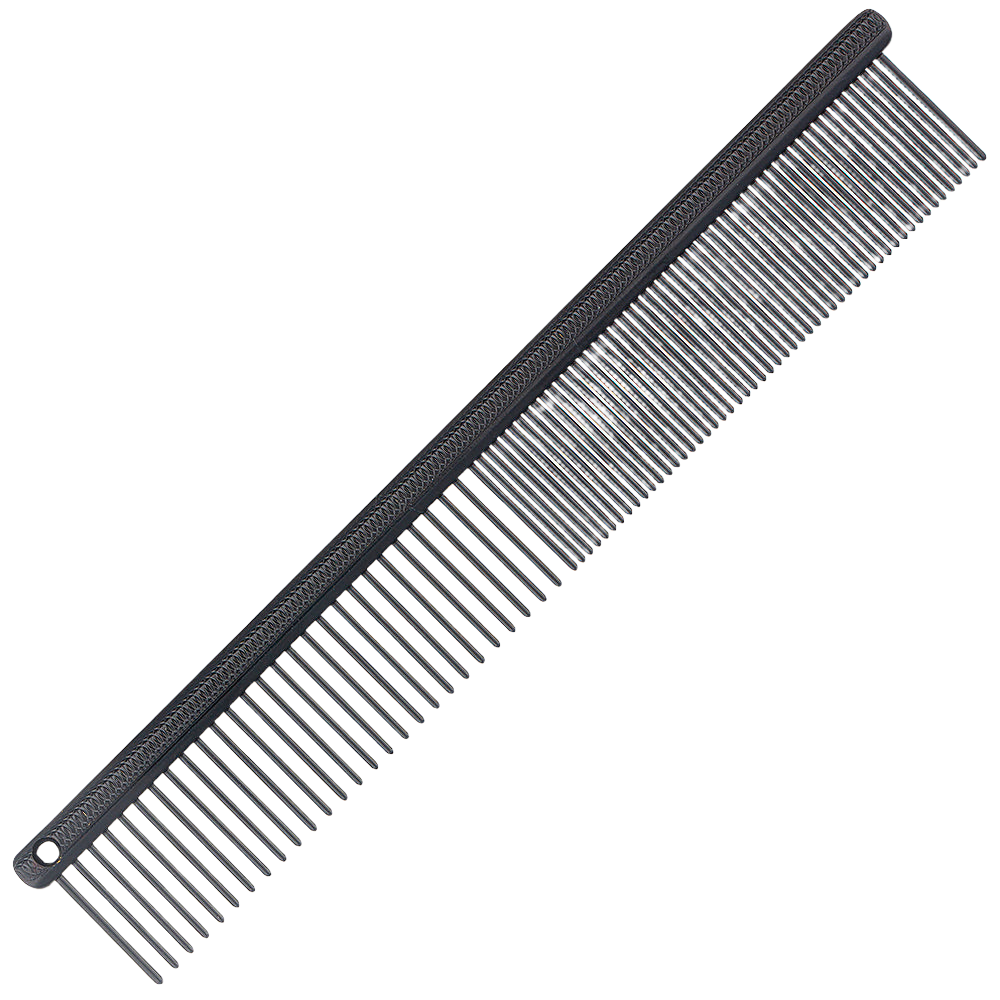 5" Black Premium 50/50 Eye and Face Comb by PetStore.Direct