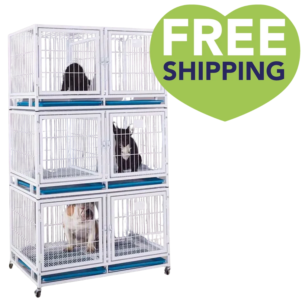 petstore-direct-coated-white-wire-cage-bank-6-small-3-larges-for-dog-grooming