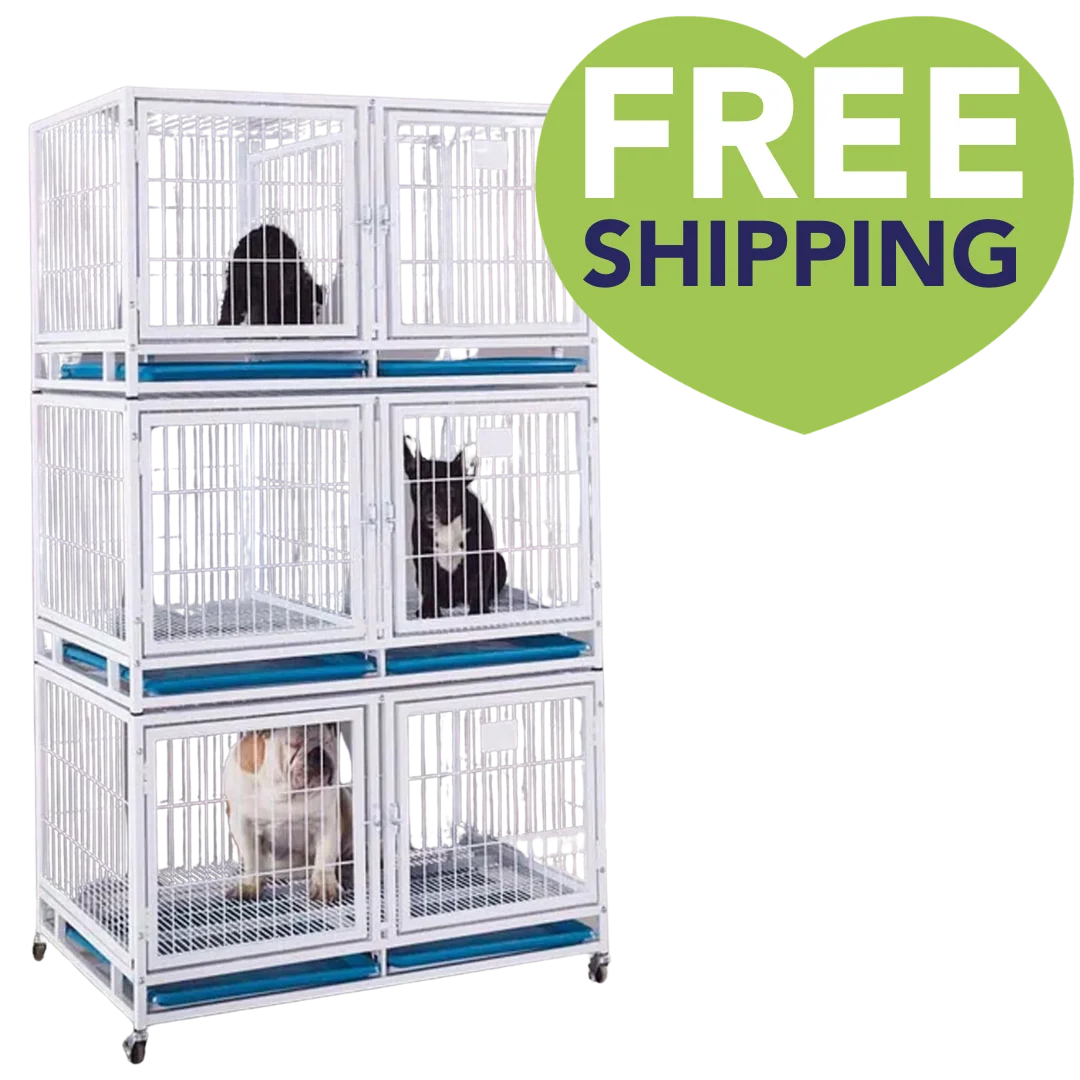 petstore-direct-coated-white-wire-cage-bank-6-small-3-larges-for-dog-grooming