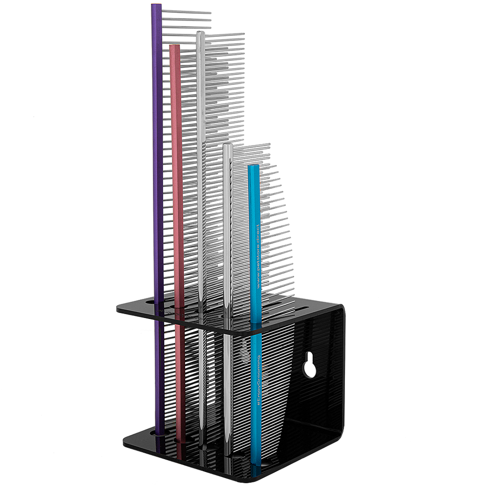 Comb Holder 5 For Wall and Table Black by PetStore.Direct