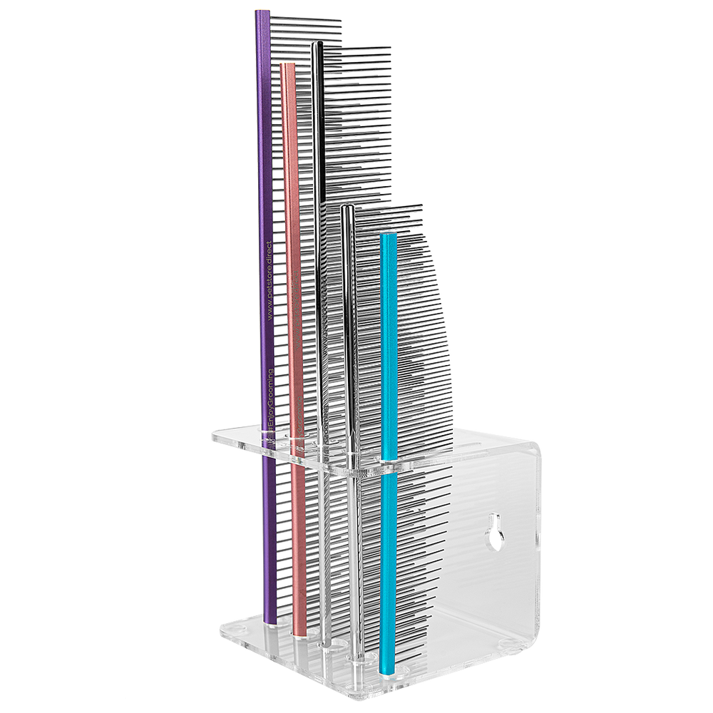 Comb Holder 5 For Wall and Table Clear by PetStore.Direct