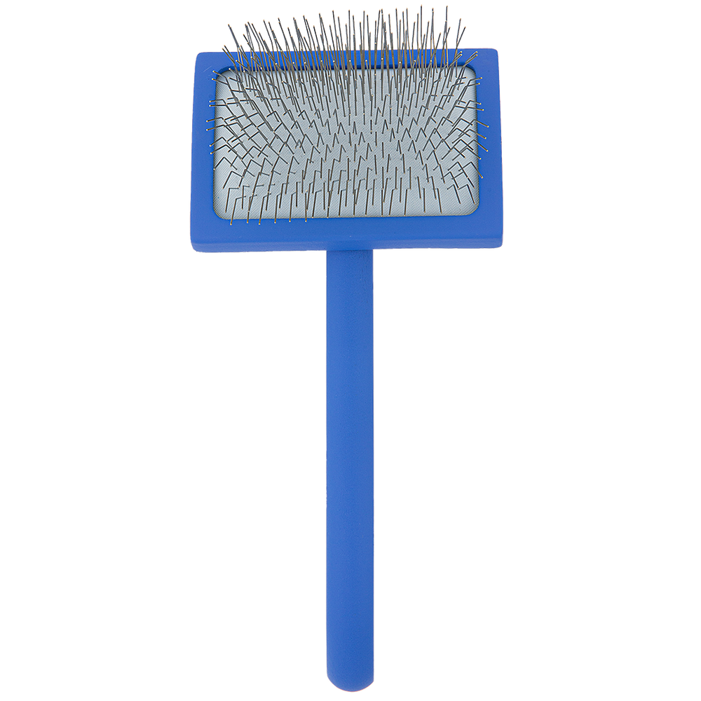 Medium Curved Blue Dematting Brush by PetStore.Direct