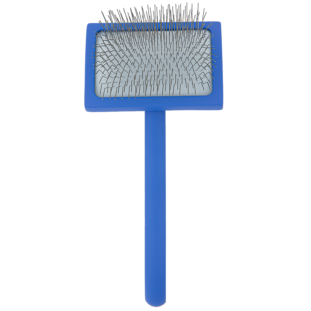 Medium Curved Blue Dematting Brush by PetStore.Direct