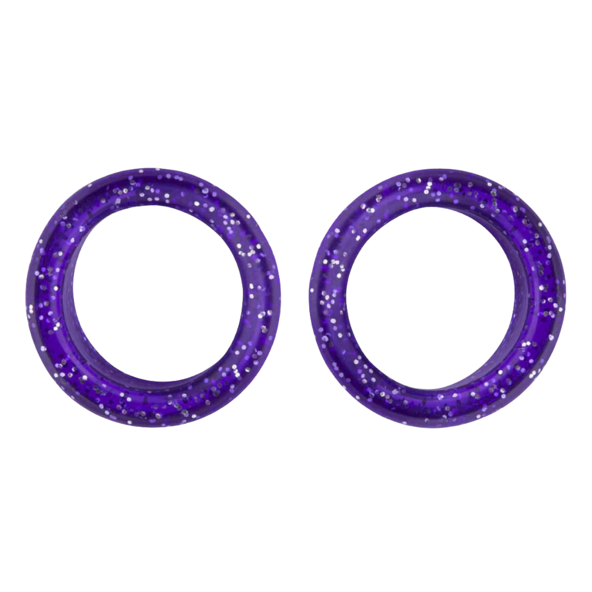 Pack of 2 Premium Scissor Finger Ring Inserts in Purple Sparkles by PetStore.Direct