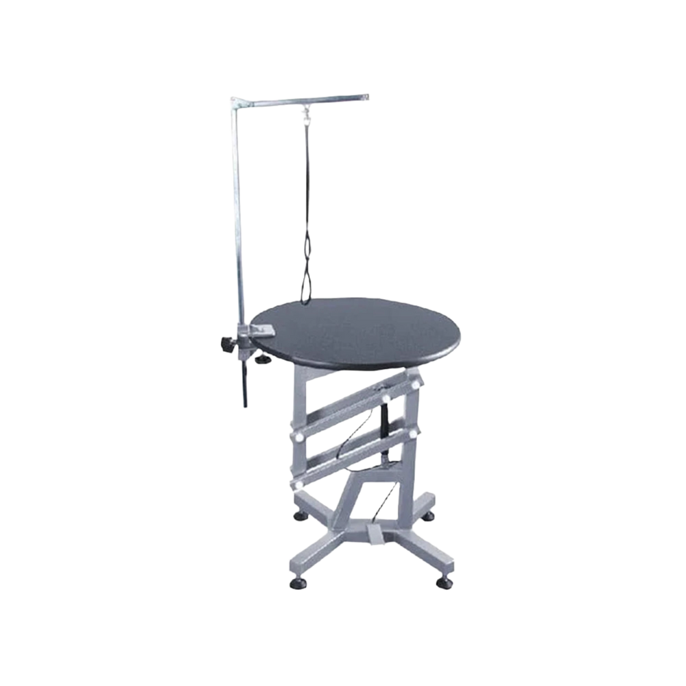 Round Air Lift Table - Black Top by PetStore.Direct