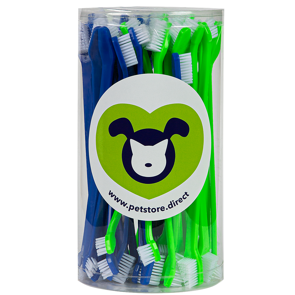 Dual-end Tooth Brushes 50 Count Green/Blue by PetStore.Direct