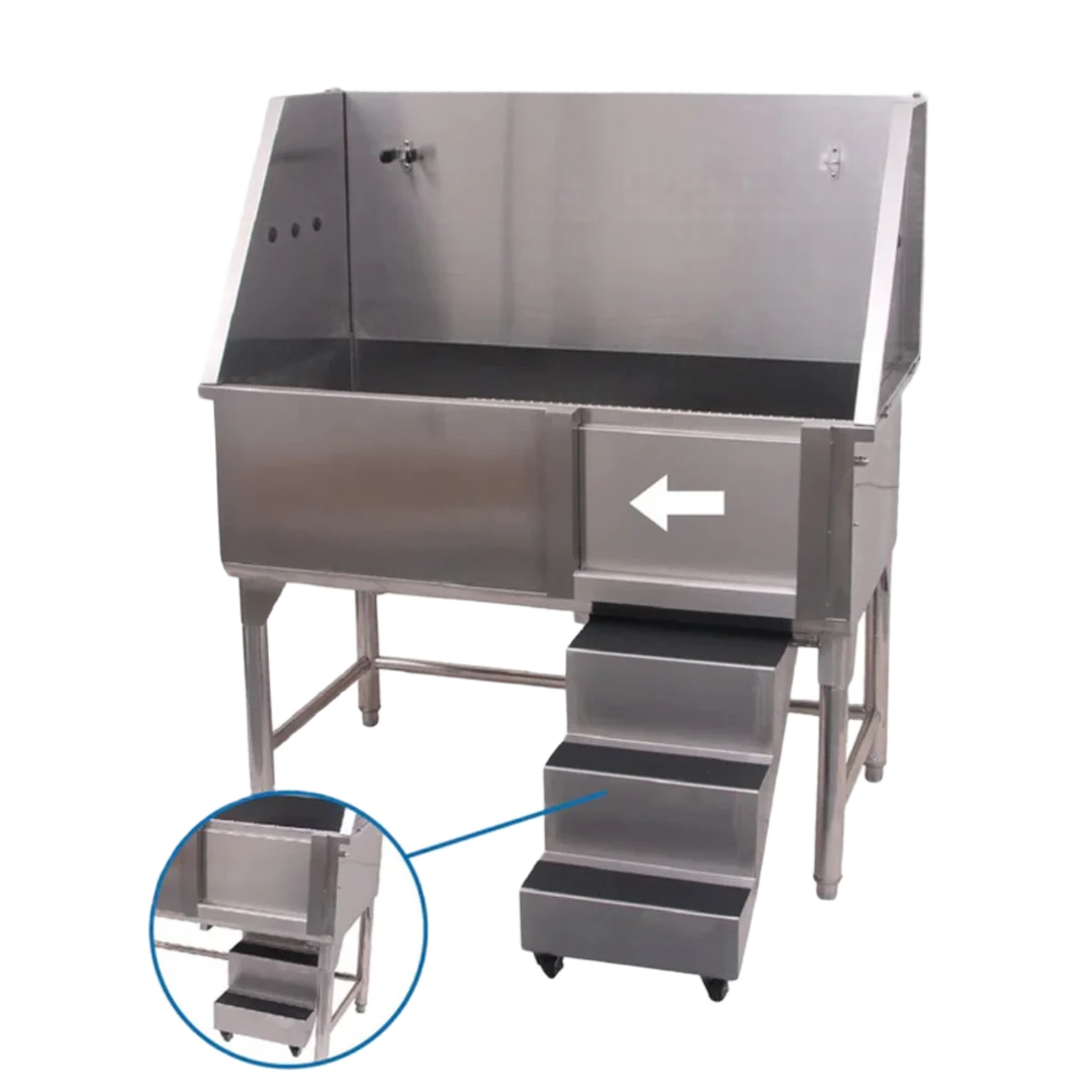 Walk-Through Bathing Tub with Steps by PetStore.Direct