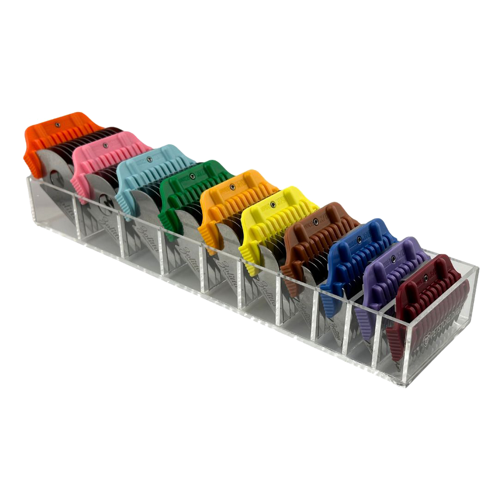 Wide 10 Blades/Combs Guard Holder Clear by PetStore.Direct