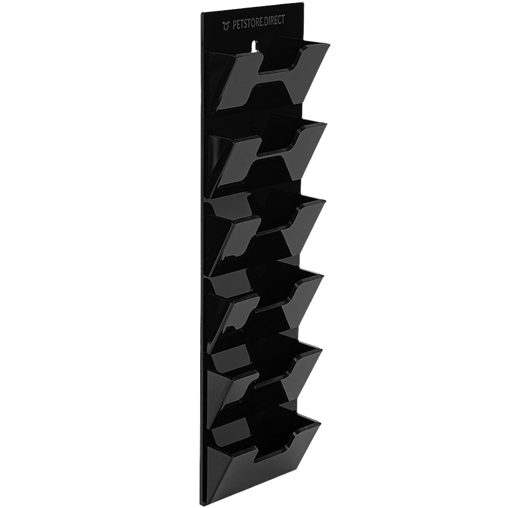 Wall Wide 6 Blades Holder Black by PetStore.Direct