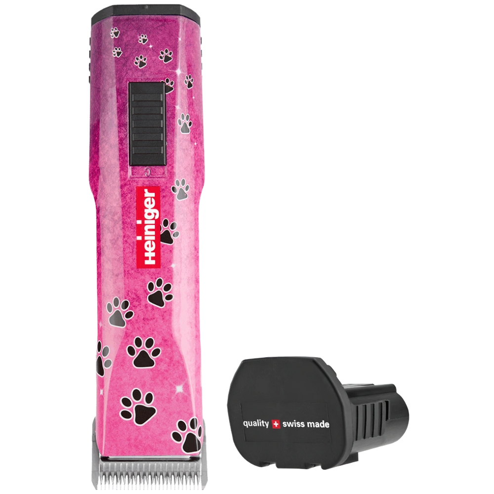 Pink Paws Saphir Cordless Clipper One Battery by Heiniger