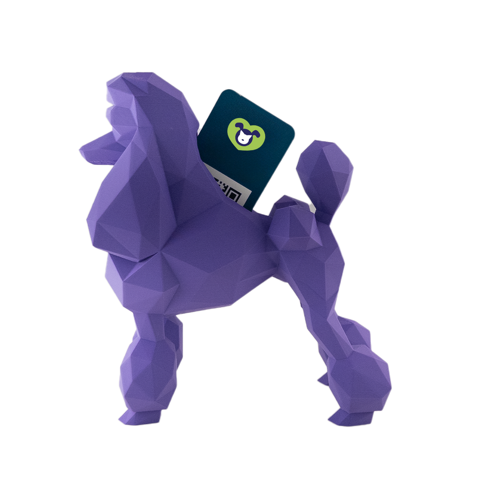 Poodle Business Card Holder Purple by Kumpe3D
