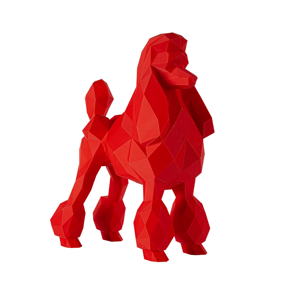 Poodle Business Card Holder Red by Kumpe3D