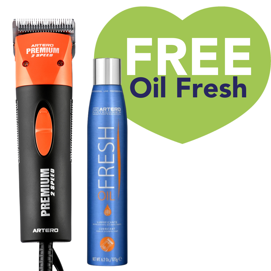 Premium Orange Professional Grooming Two Speed Clipper by Artero