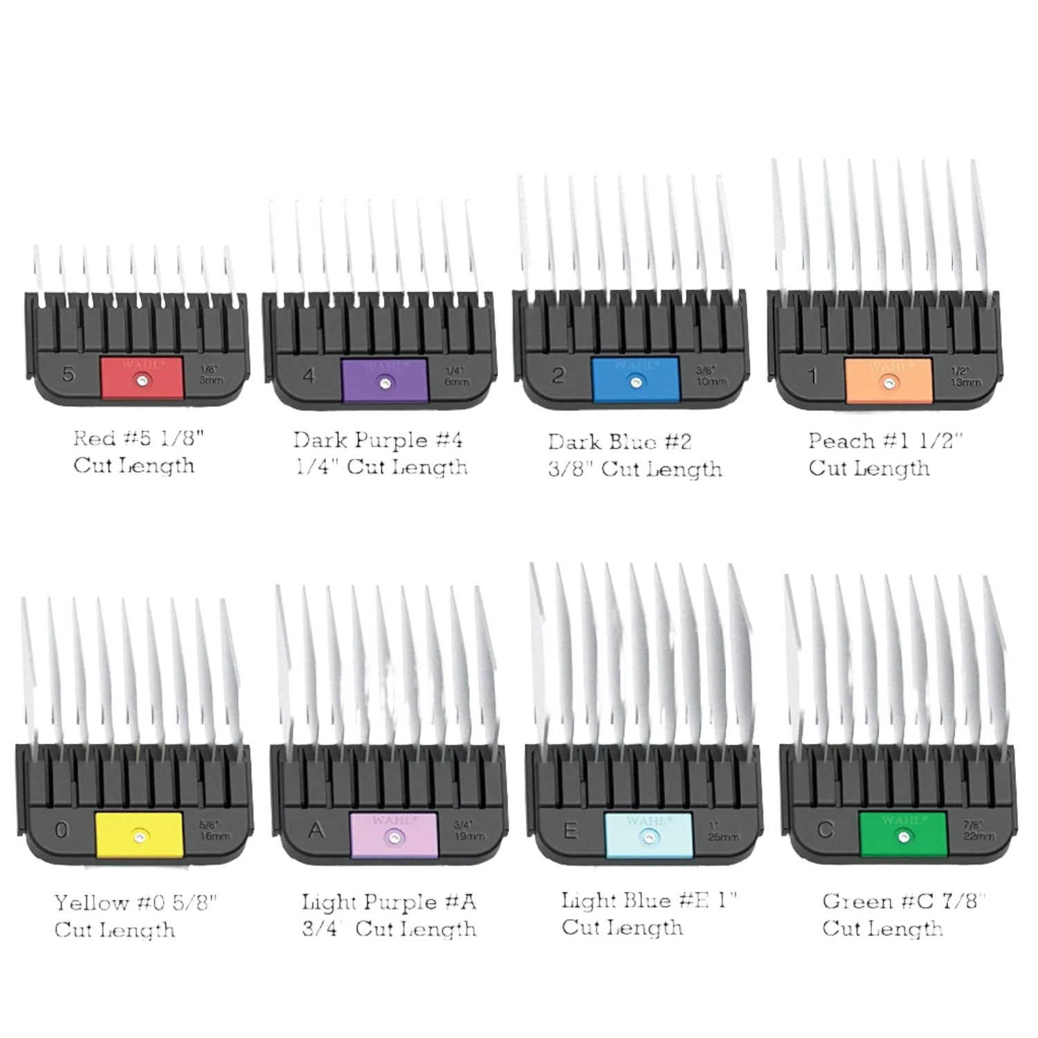 Snap-on Detachable Stainless Steel Comb Attachments by Wahl