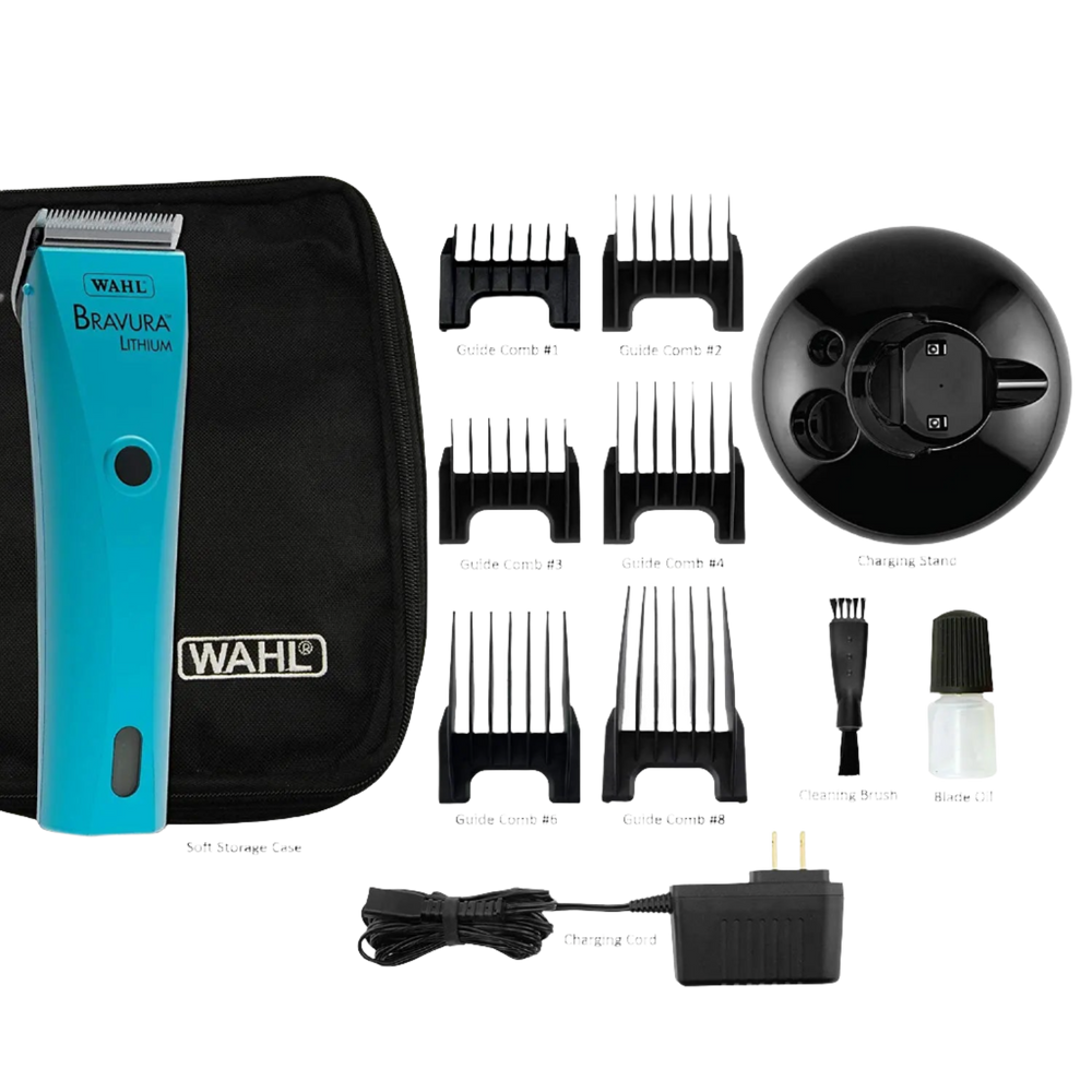 Bravura Lithium Cordless Clipper Turquoise + Free Oil by Wahl