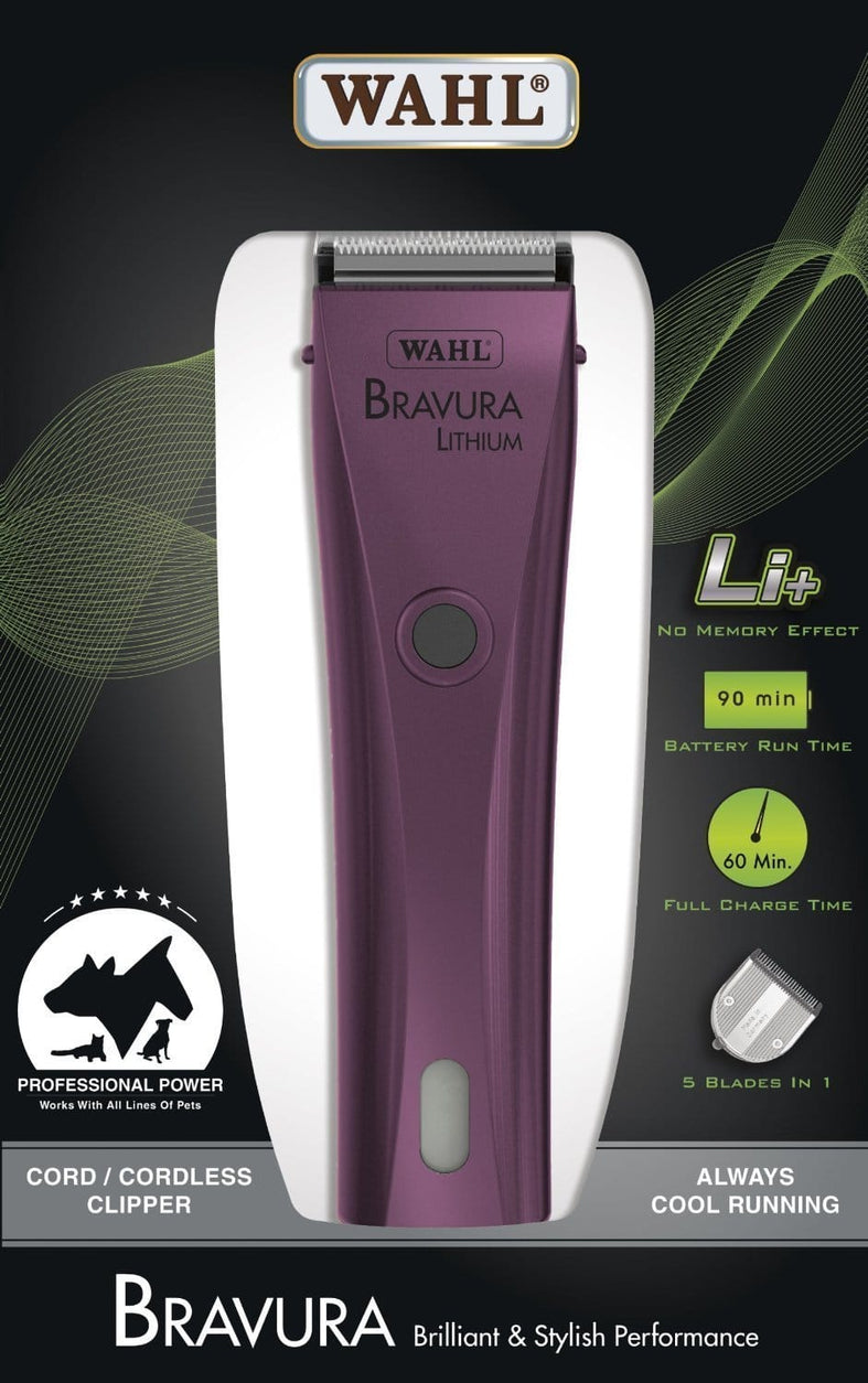 Bravura Lithium Cordless Clipper Plum Purple by Wahl