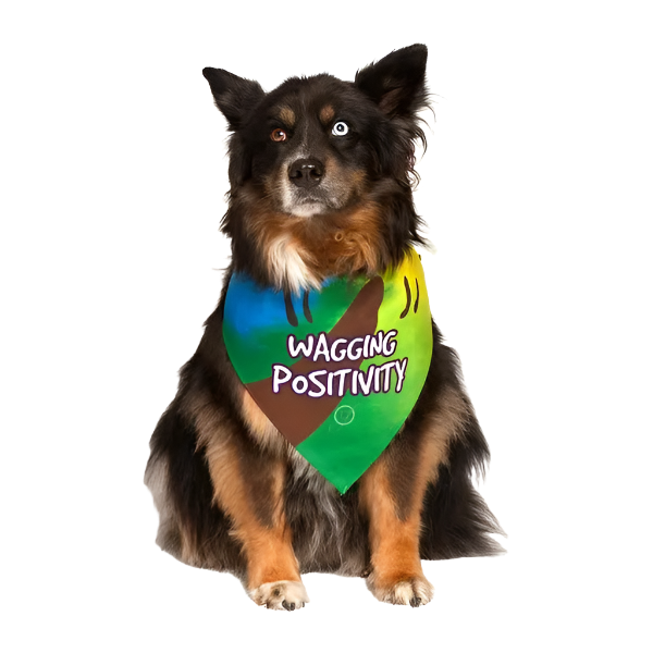 Wagging Positivity Dog Bandana by Dog Fashion Living