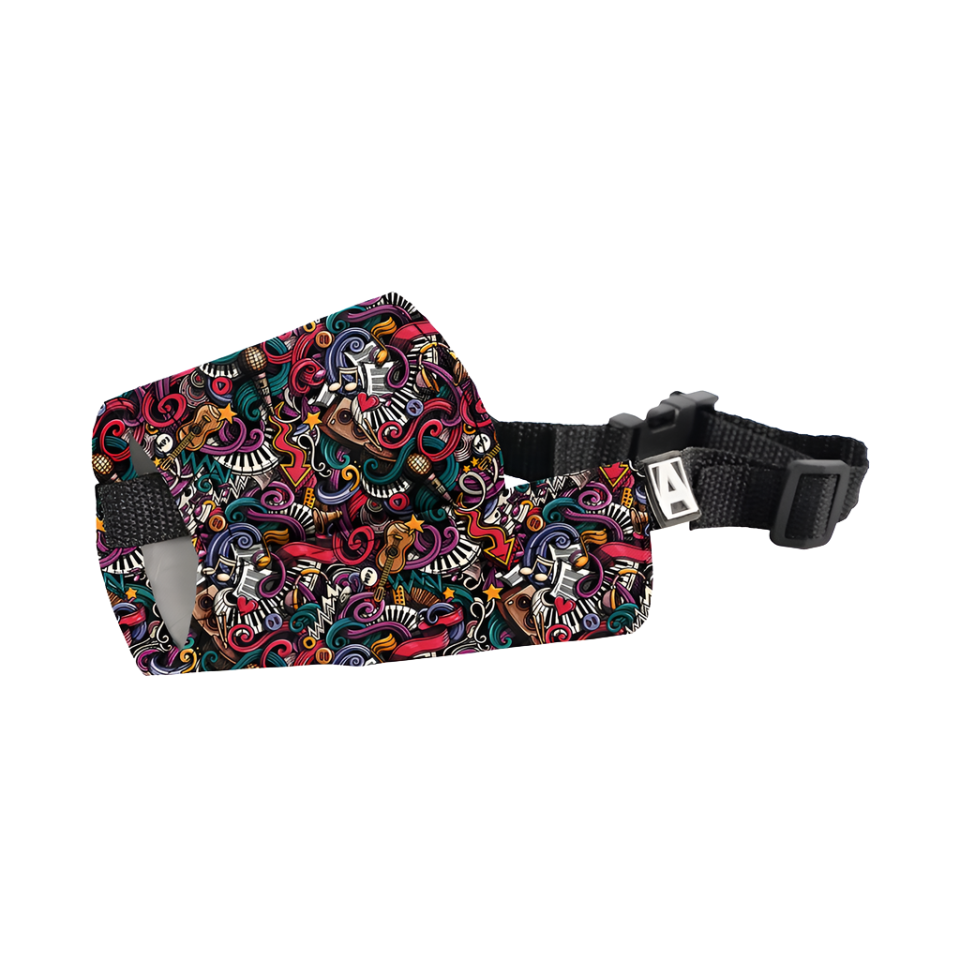 Small Music Patterned Muzzle for Dogs by Artero