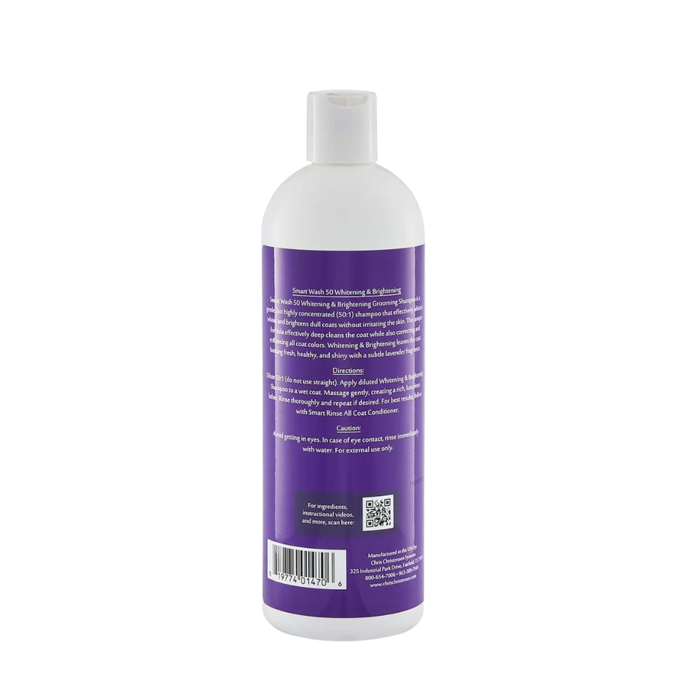 Smart Wash50 Whitening & Brightening Grooming Shampoo 16oz by Chris Christensen