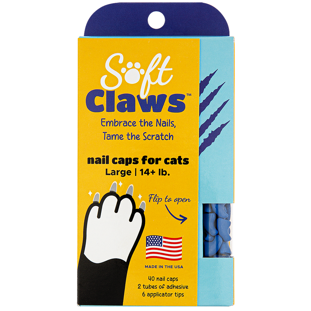 Blue Feline Large Nail Caps by Soft Claws
