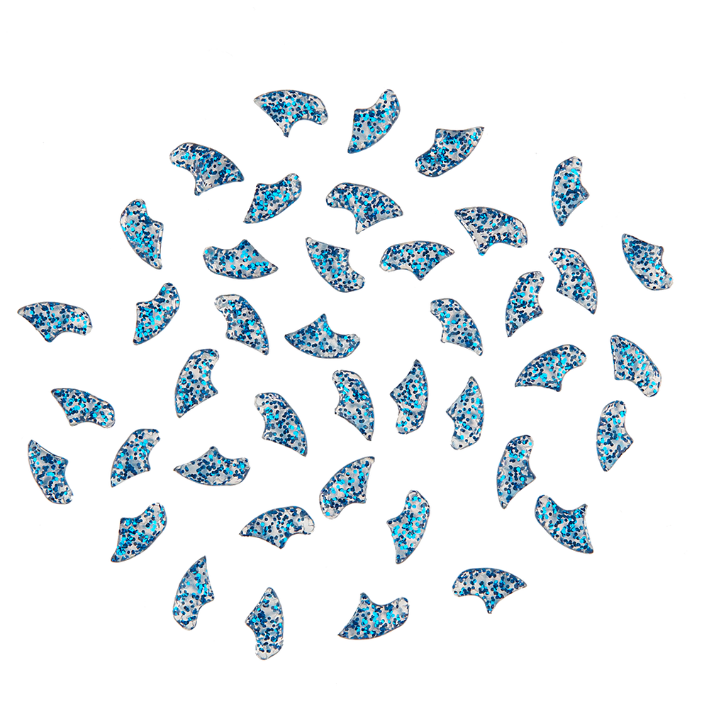 Blue Sparkle Feline Medium Nail Caps by Soft Claws