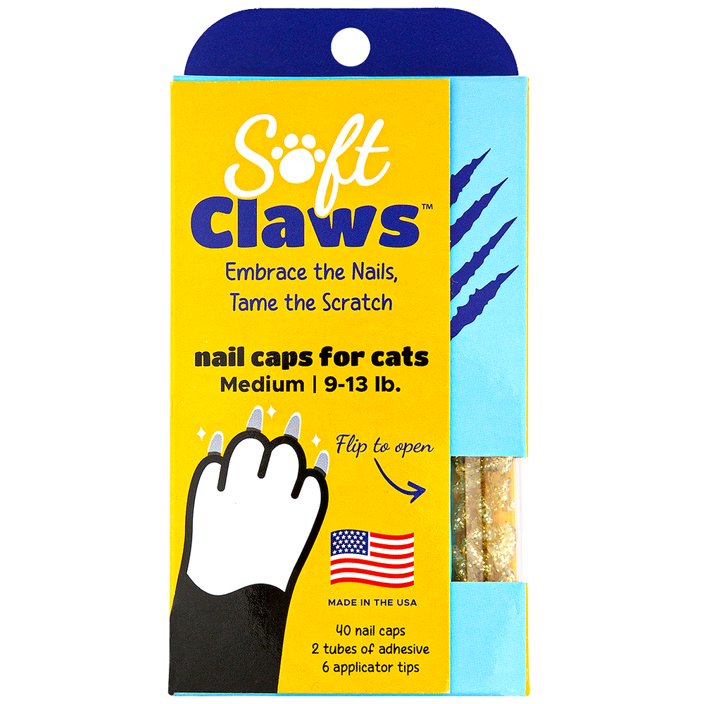 Gold Sparkle Feline Medium by Soft Claws