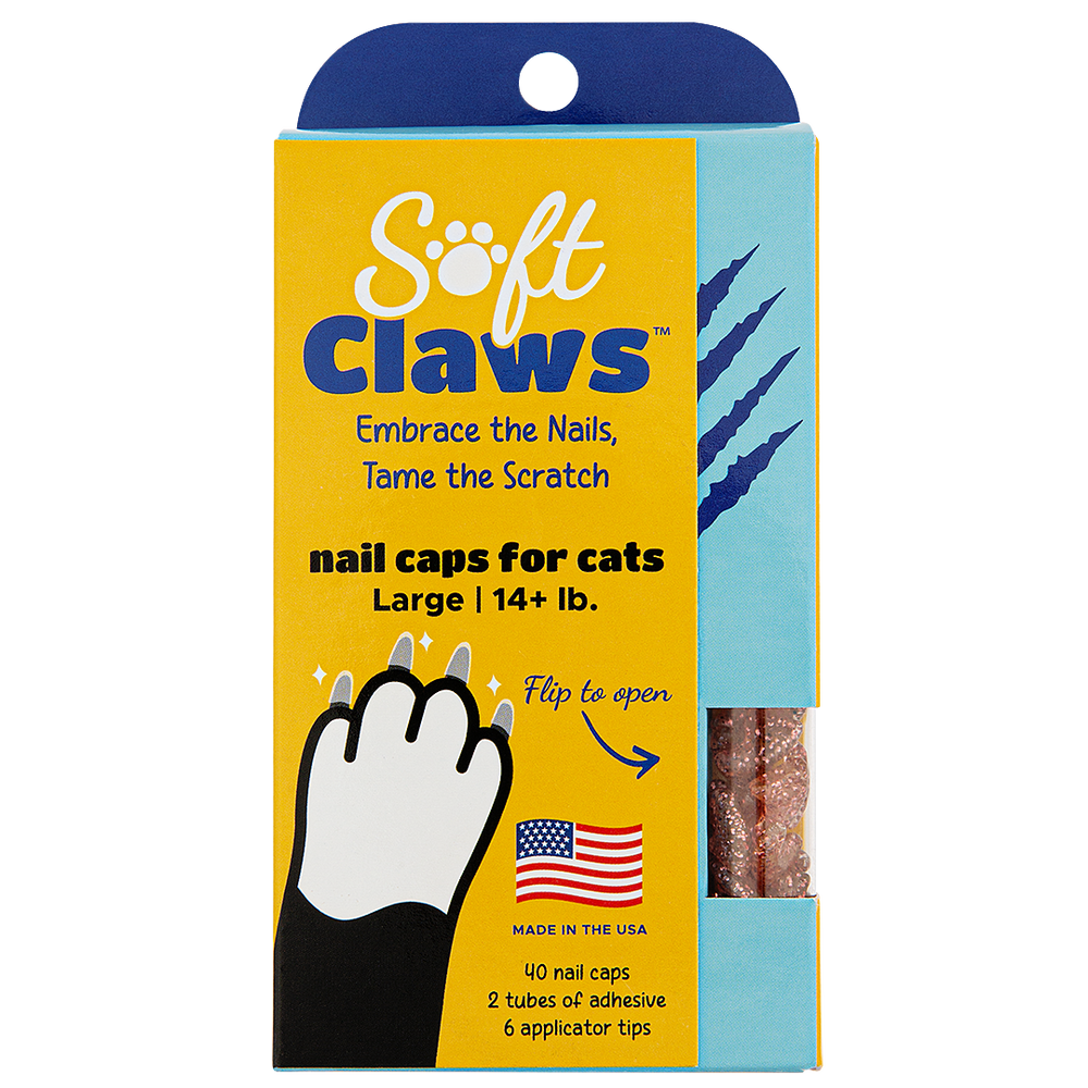 Pink Sparkle Feline Large Nail Caps by Soft Claws