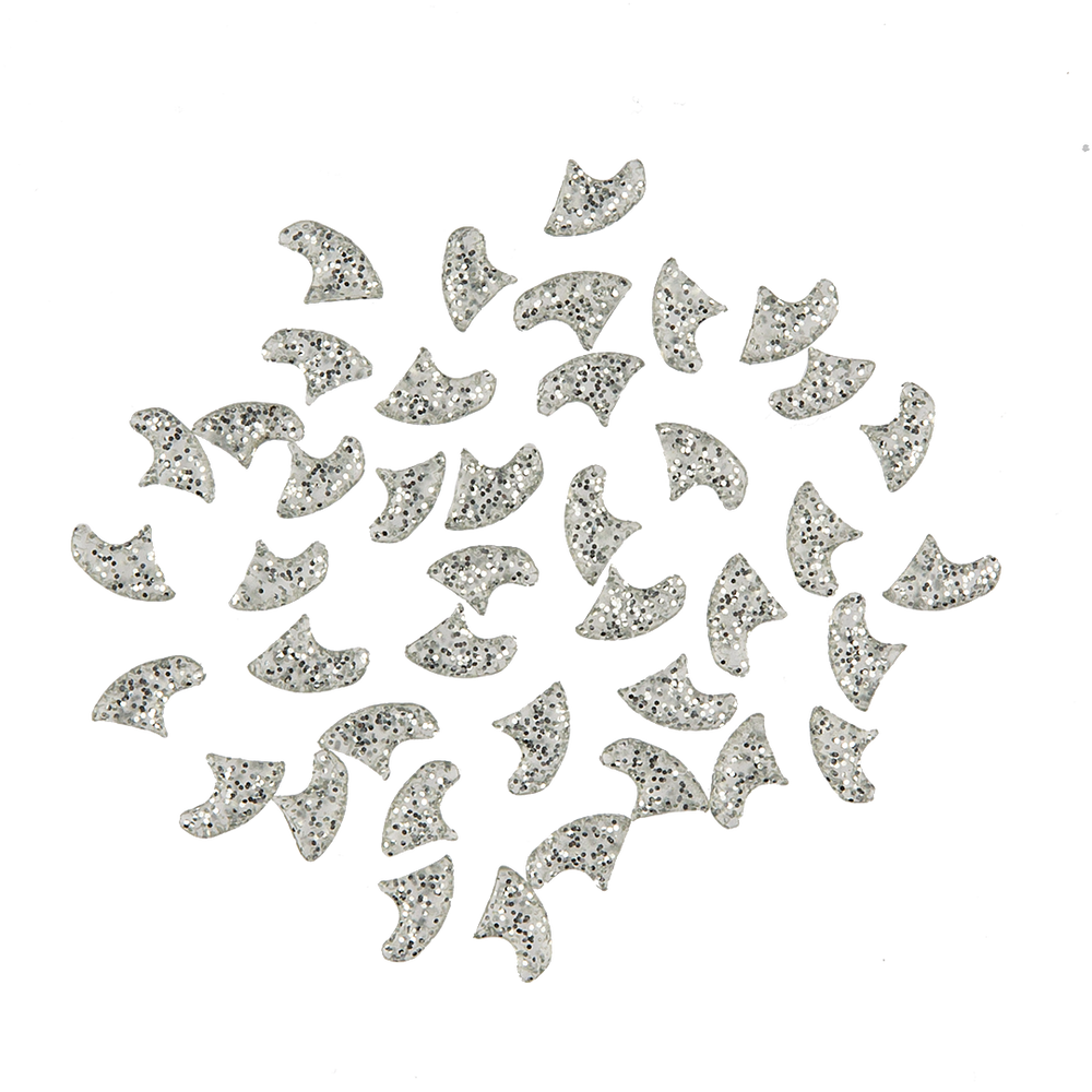Silver Sparkle Feline Medium Nail Caps by Soft Claws