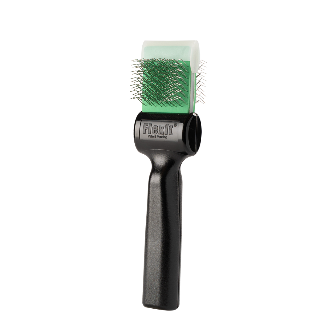 Green Soft Flex Finishing Twin Single Brush by FlexIt