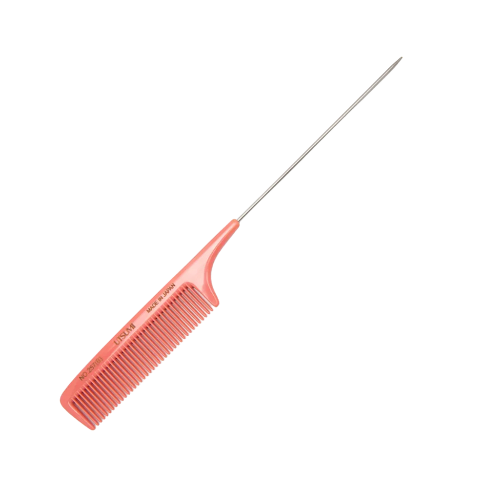 10" Rat Tail Comb #257B Pink by Utsumi