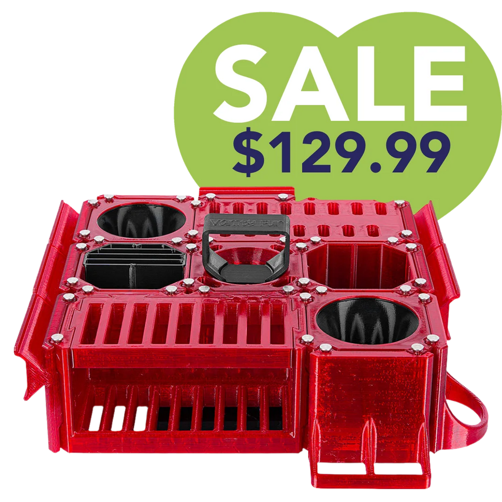 Custom Cube Tool Caddy Jolly Red by Vanity Fur