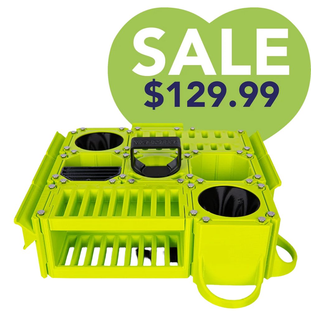 Custom Cube Tool Caddy Lime Green by Vanity Fur