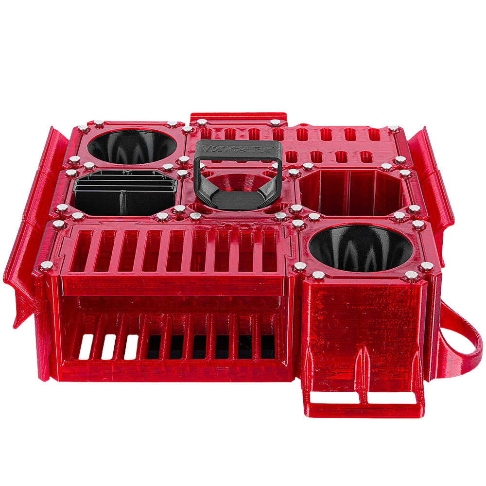 Custom Cube Tool Caddy Jolly Red by Vanity Fur