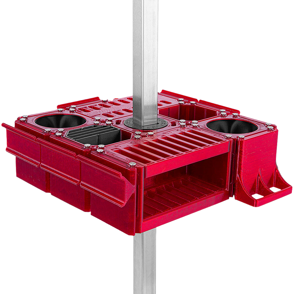 Custom Cube Tool Caddy Jolly Red by Vanity Fur