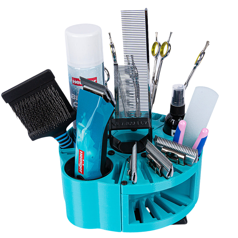 Houndabout Round Tool Caddy Cyan by Vanity Fur