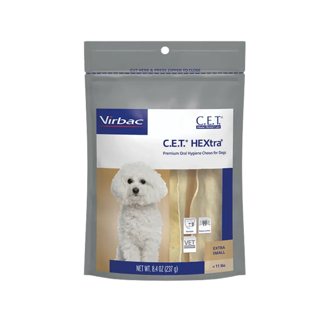 HEXtra Oral Hygiene Chews for Dogs Pack of 30 Extra Small by Vi