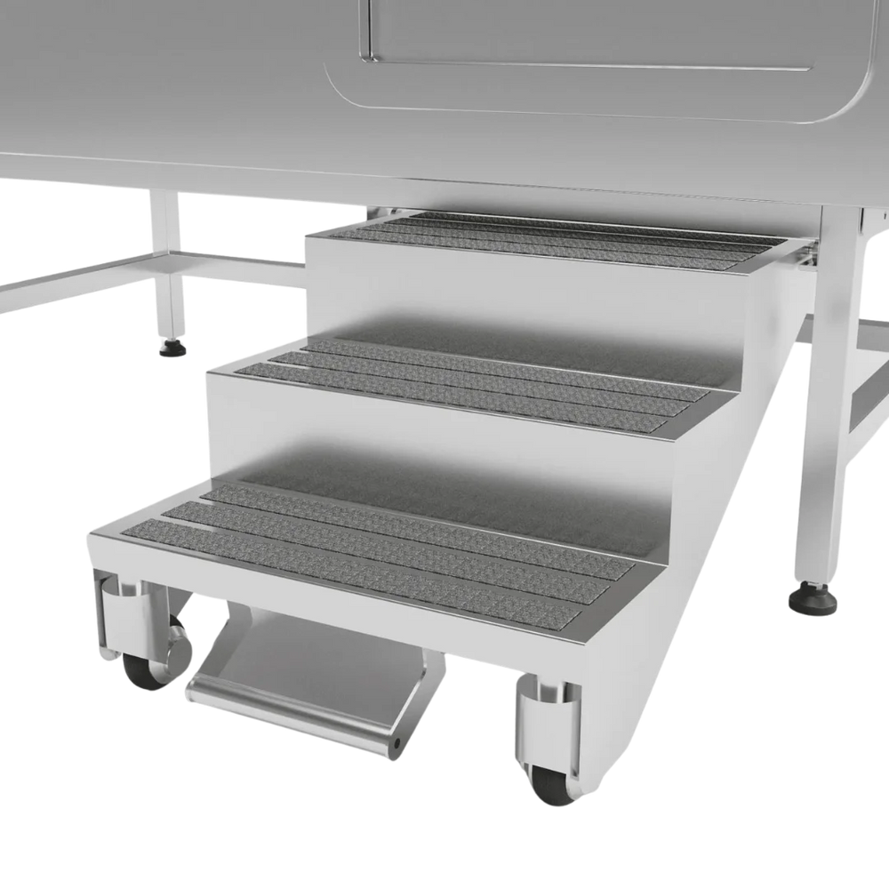 60" Dog Grooming Stational Tub with Lift-up Door Silver by Waggz
