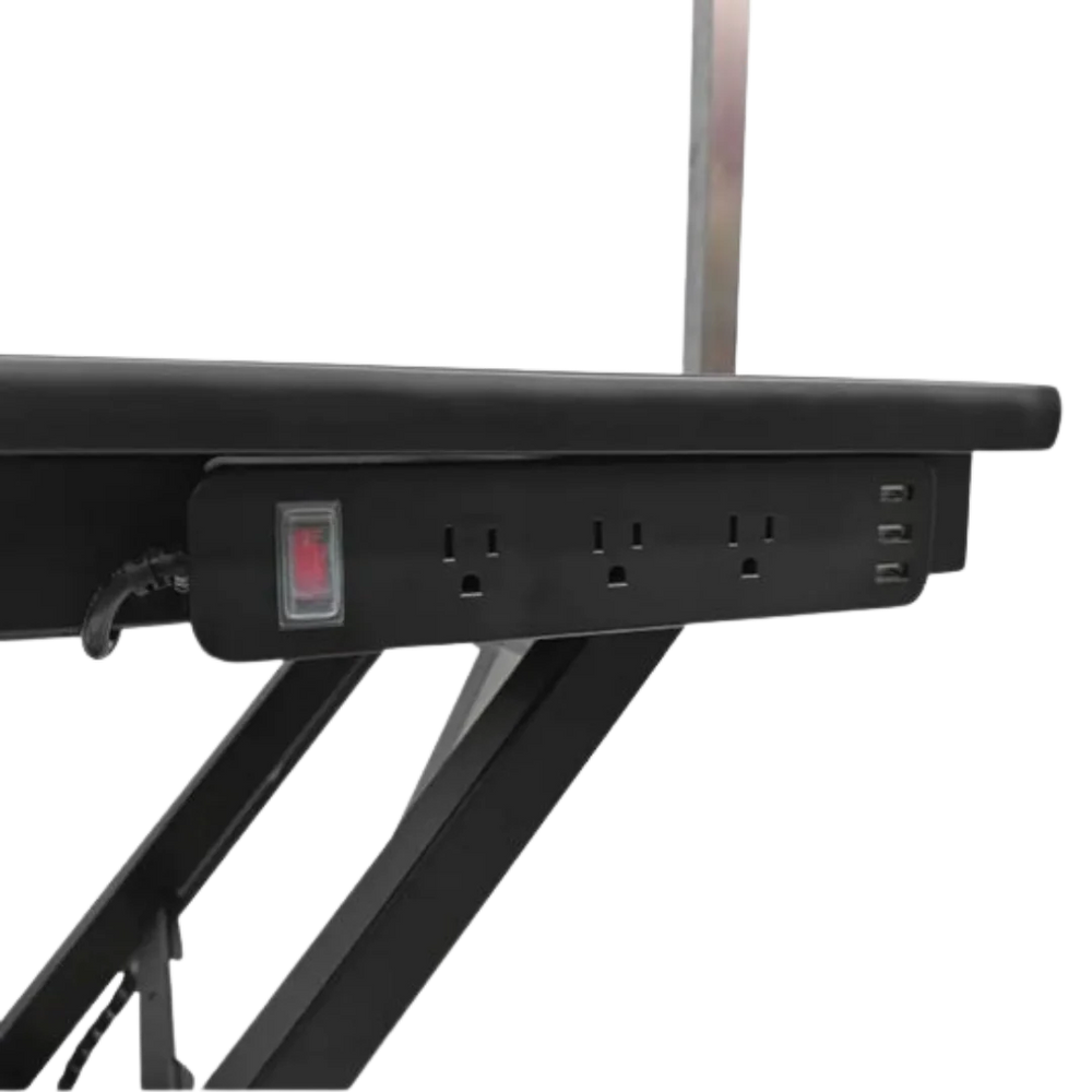 52" Dog Grooming 999 Electric Table without Drawer Black by Waggz