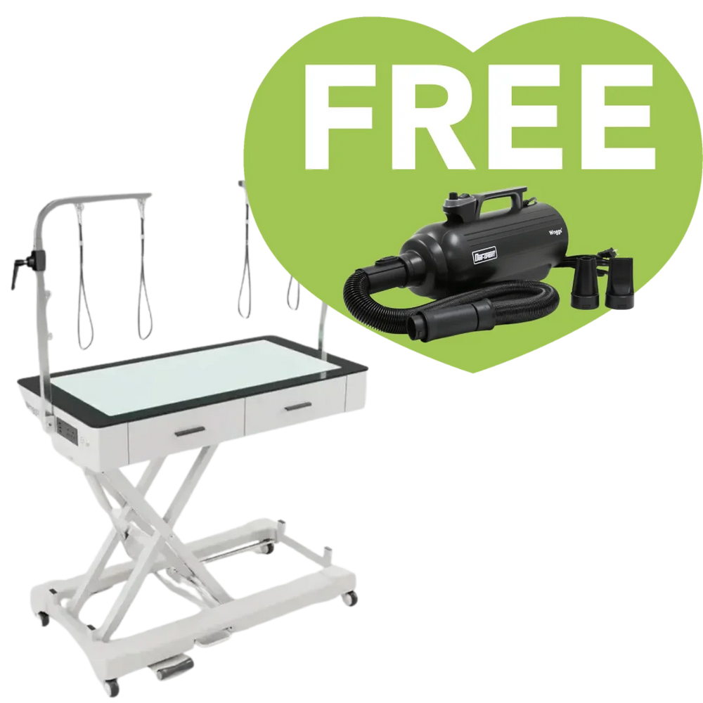 waggz-dog-grooming-led-electric-table-with-drawer-and-caster-white