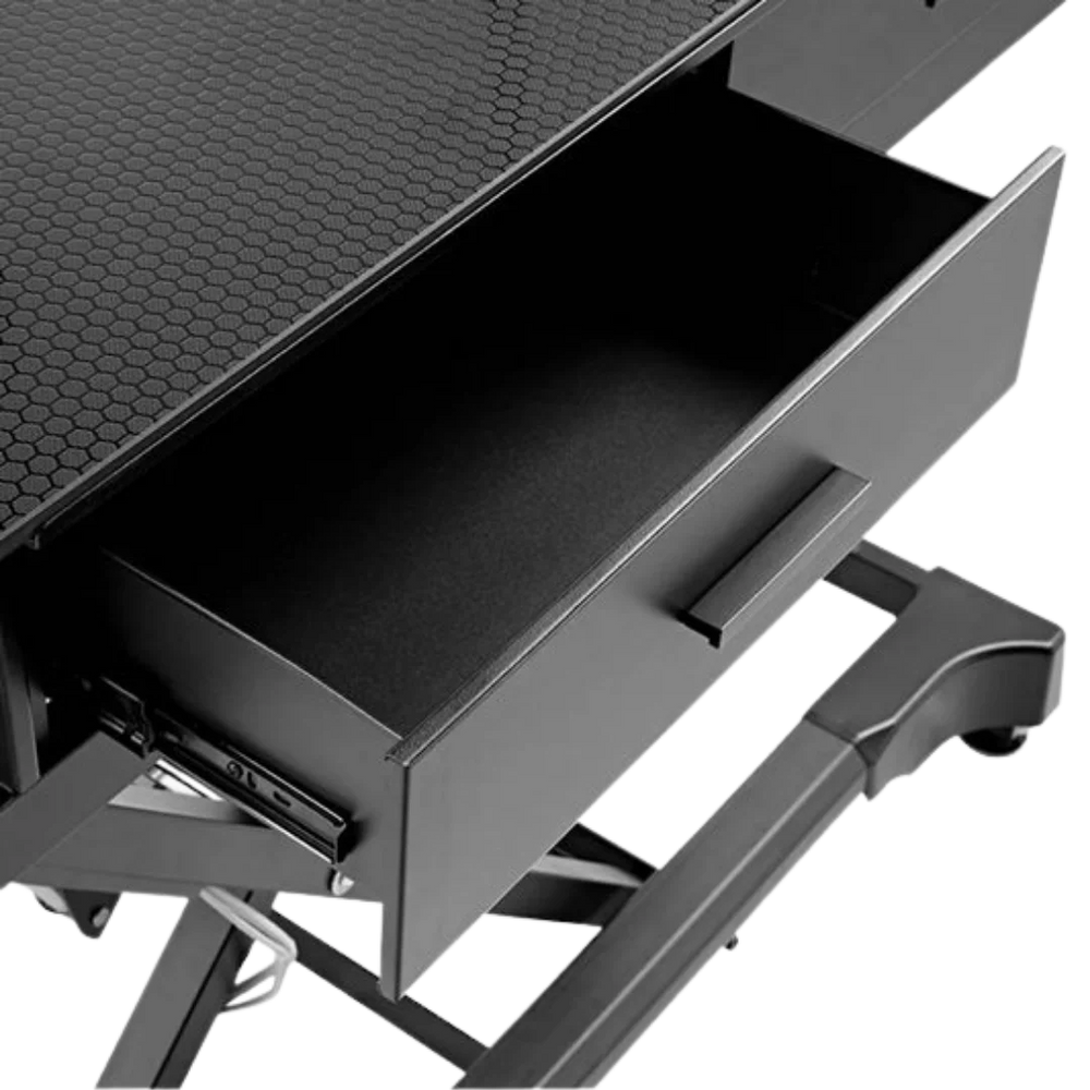 50" Dog Grooming 908 Electric Table with Drawer Black by Waggz
