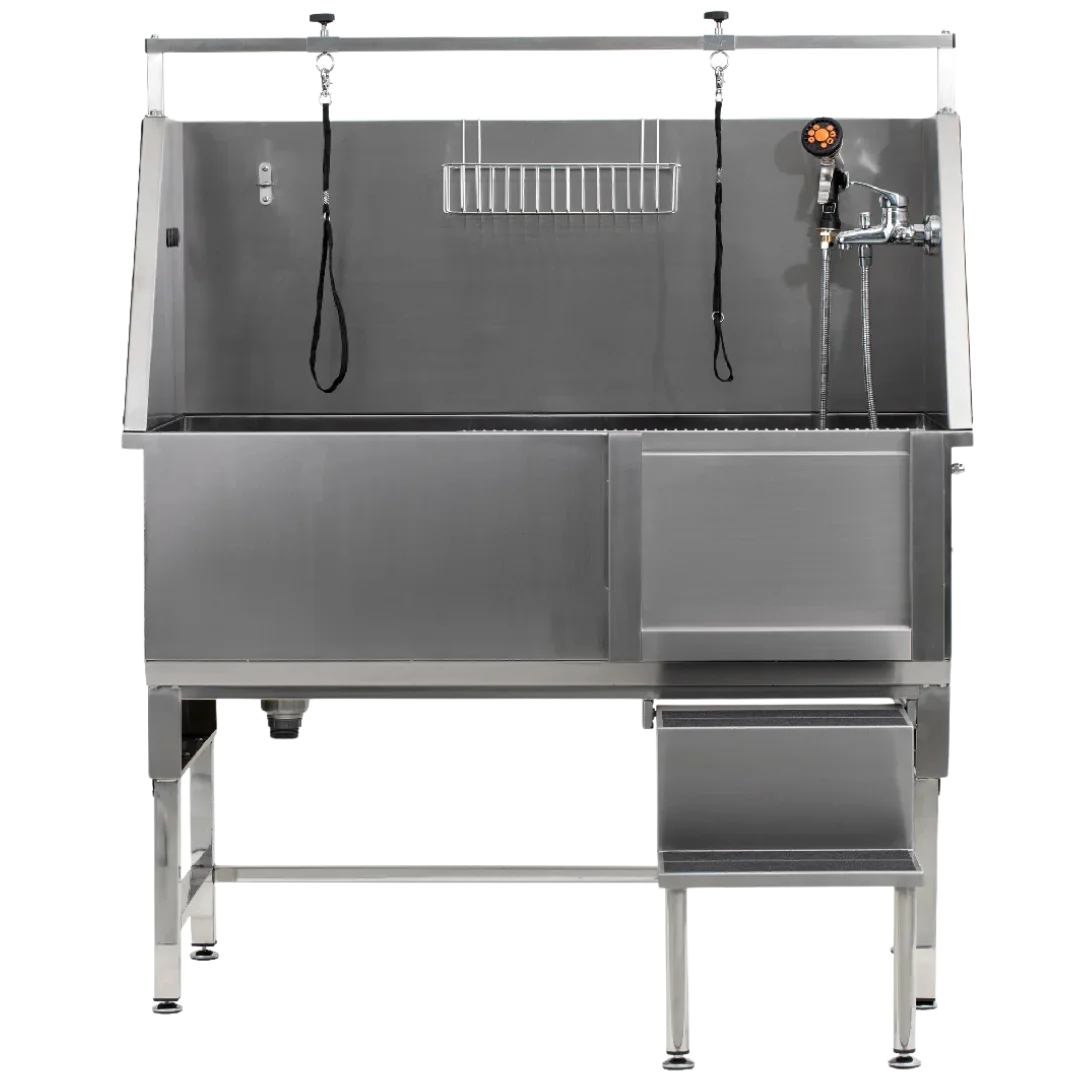 Walk-Through Bathing Tub with Steps by PetStore.Direct