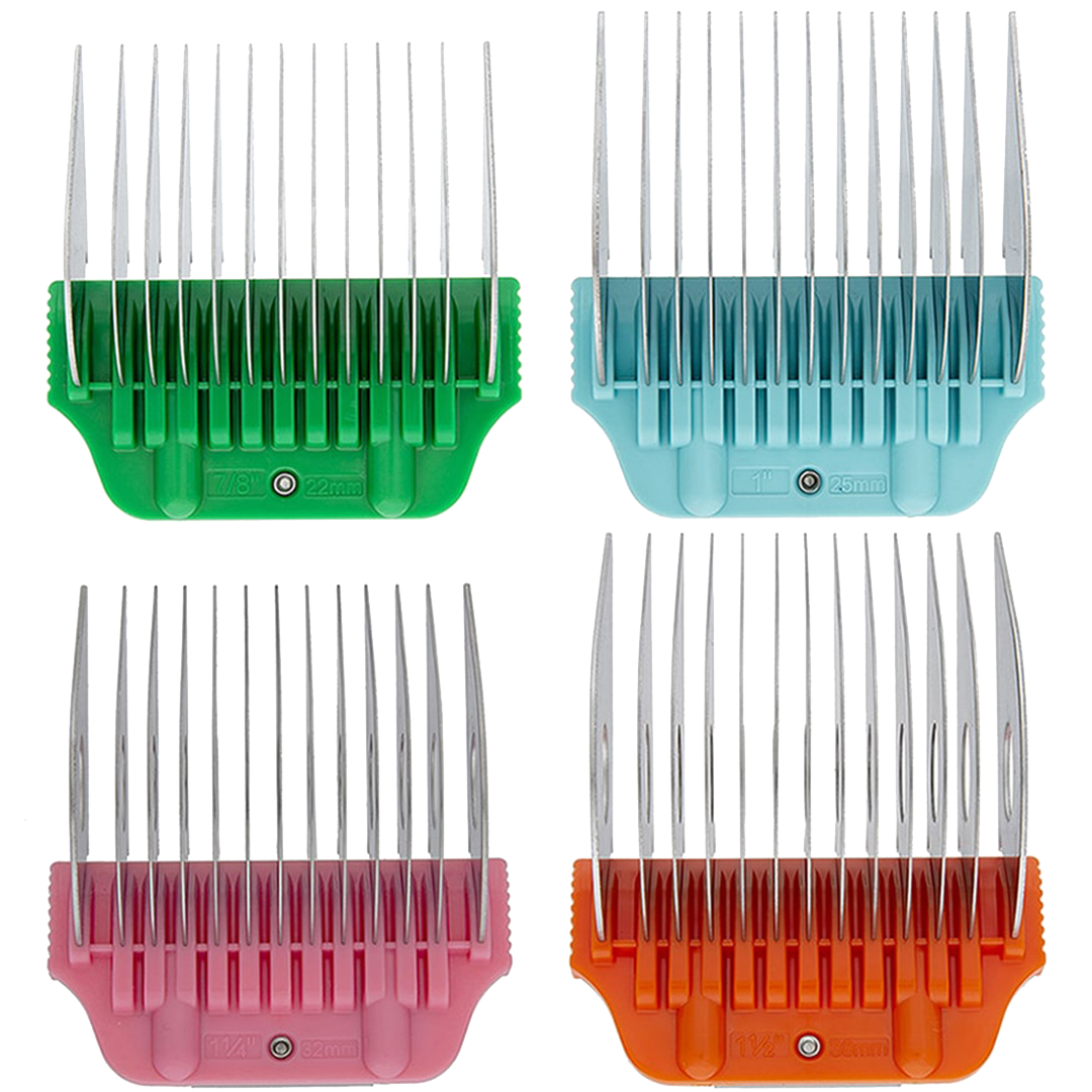 Wide Colored Combs Set of 4 (7/8