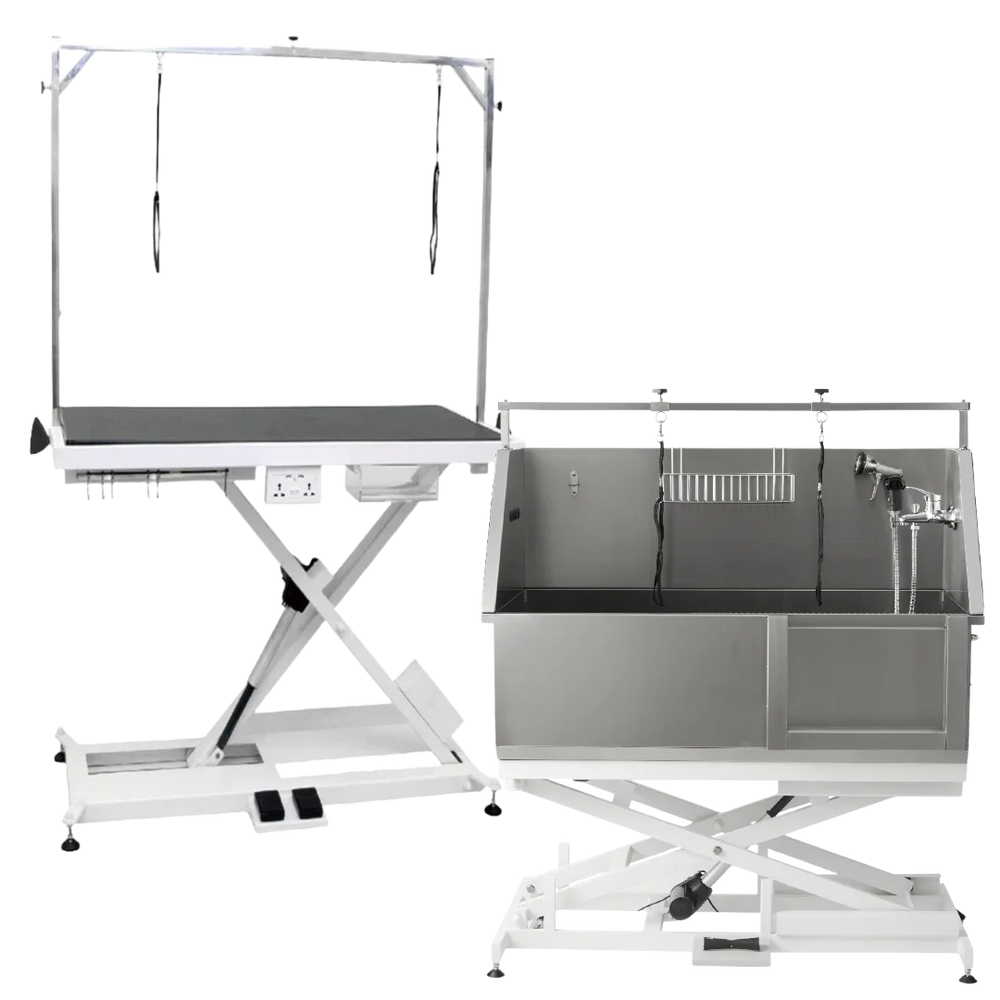X-Style Electric Table and Electric Tub Bundle by PetStore.Direct Equipment