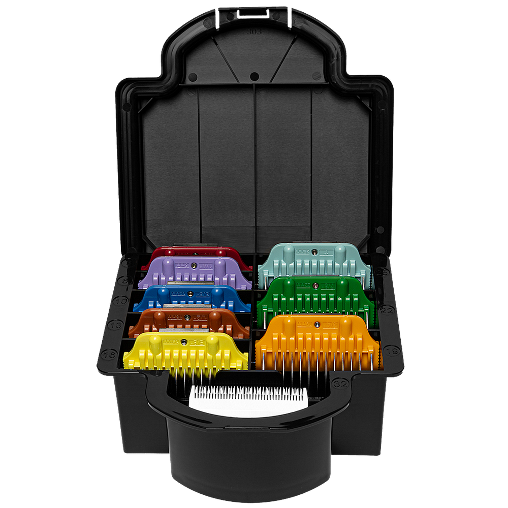 8 Colored Combs Set in Box with #30W Blade by Zolitta