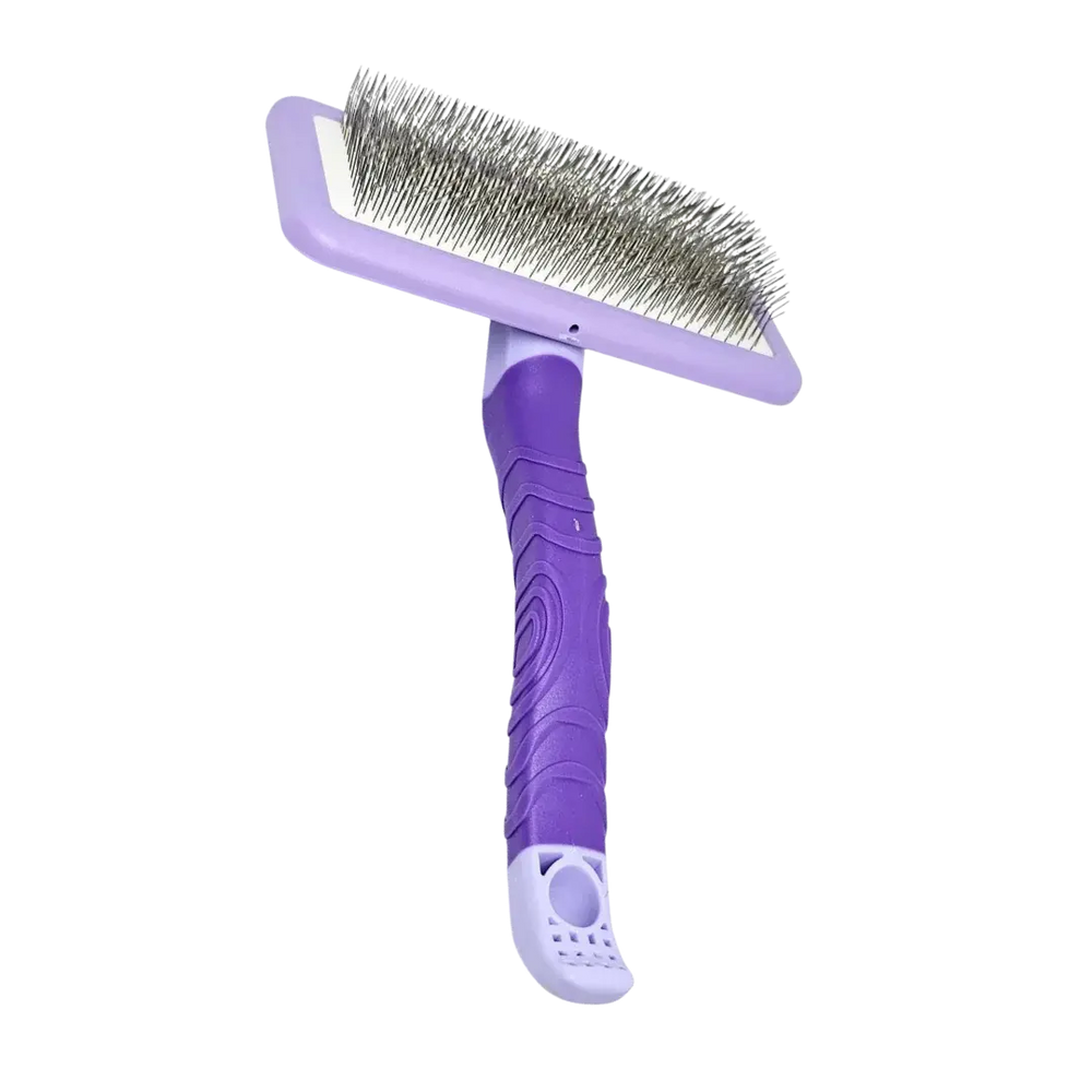 Fluff Large Plastic Handle Slicker Brush Purple by Zolitta