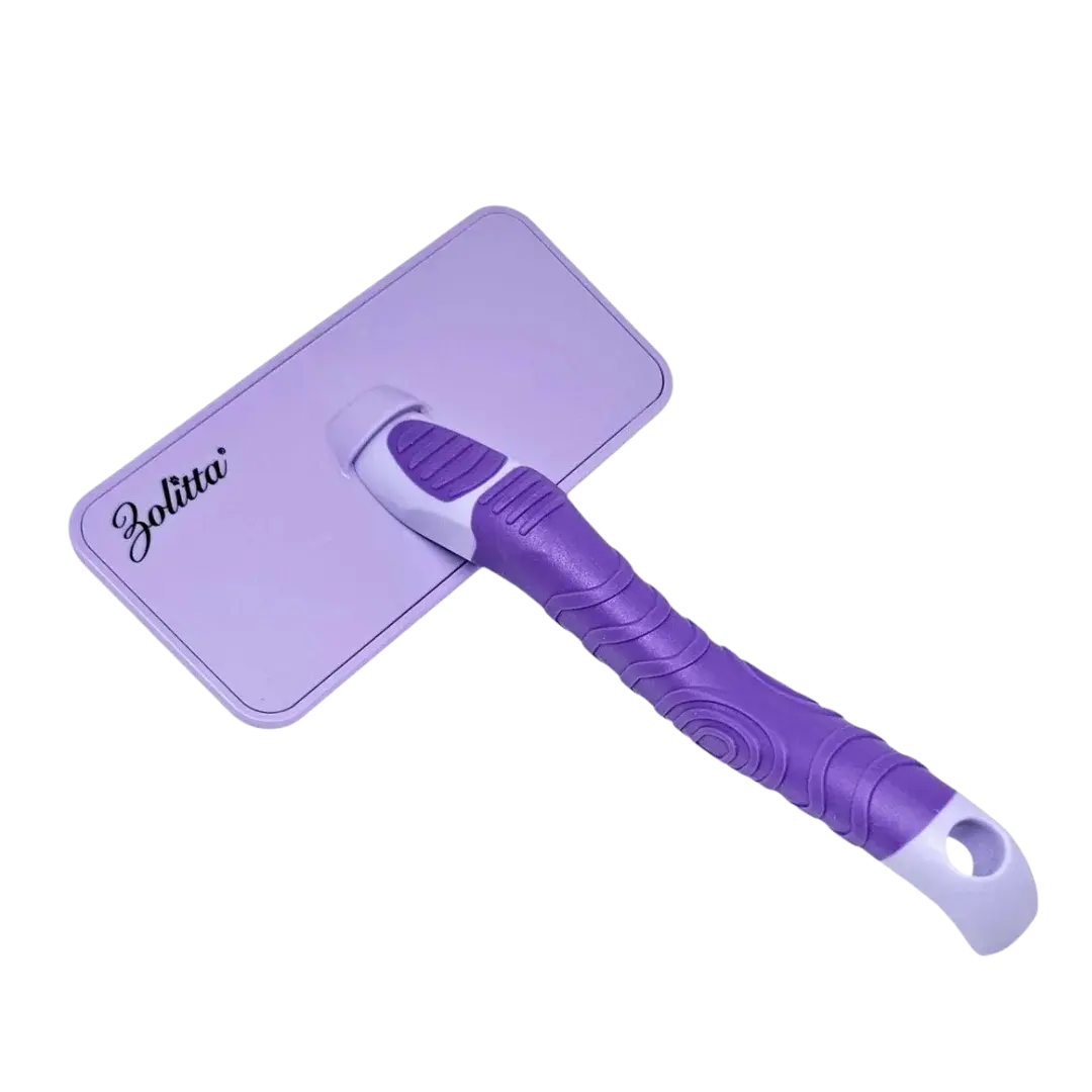 Fluff Large Plastic Handle Slicker Brush Purple by Zolitta