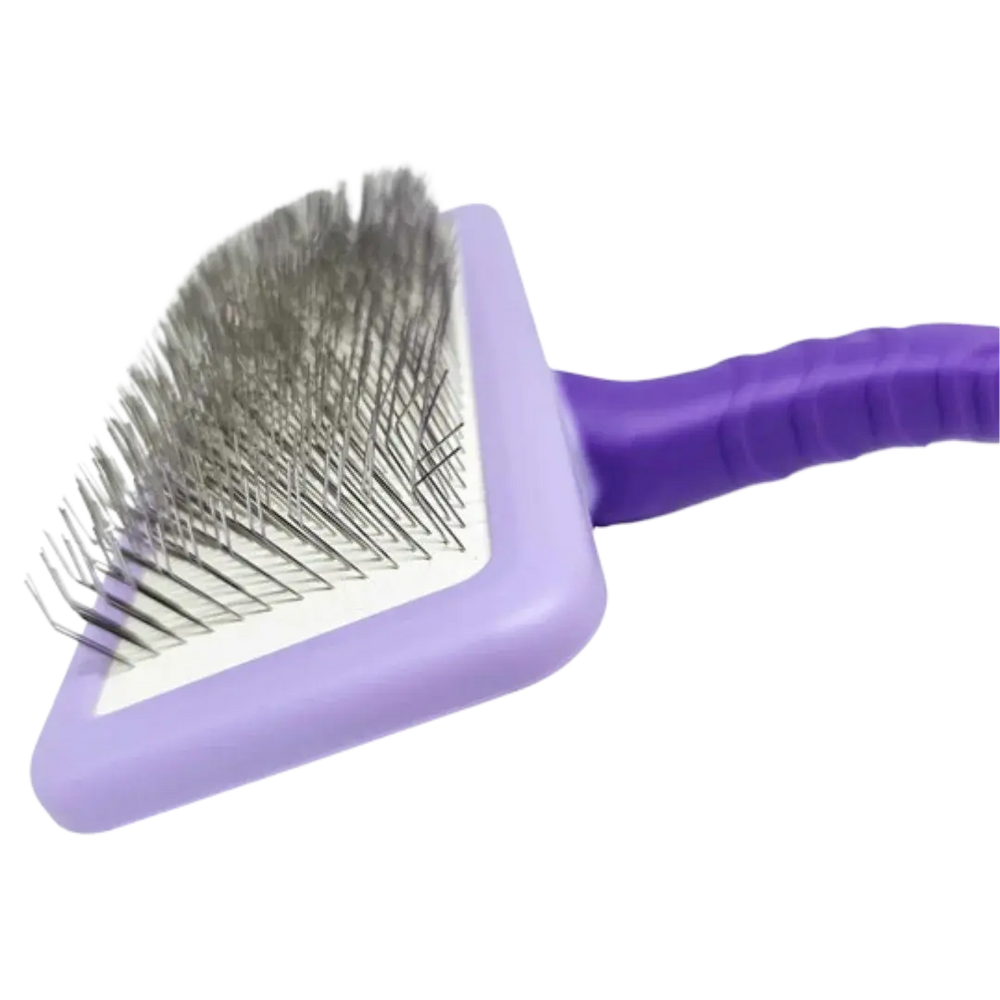 Fluff Large Plastic Handle Slicker Brush Purple by Zolitta